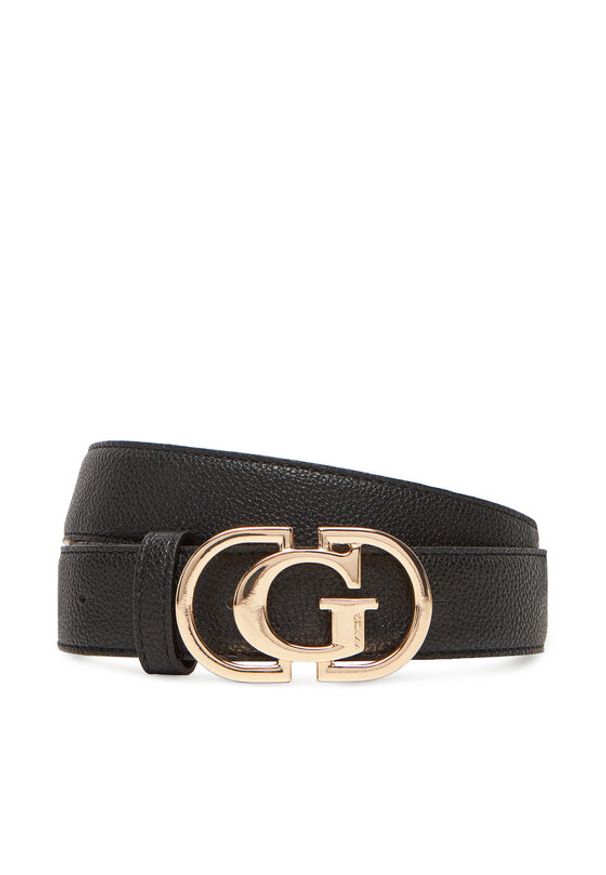 Guess Pasek Damski BW9269 P5330 Czarny. Kolor: czarny. Materiał: skóra