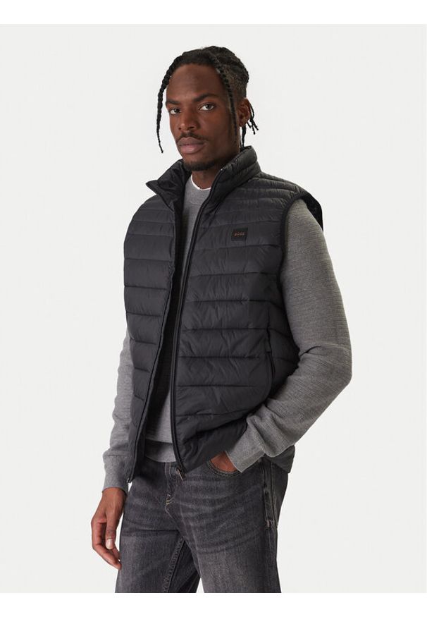 BOSS Bezrękawnik Odeno 50549243 Czarny Slim Fit. Kolor: czarny. Materiał: syntetyk. Długość rękawa: bez rękawów