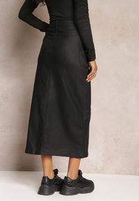 Renee - Czarna Spódnica Zapinana na Zamek z Kieszeniami i Guzikiem o Dopasowanym Fasonie Bahar. Kolor: czarny. Styl: elegancki #4