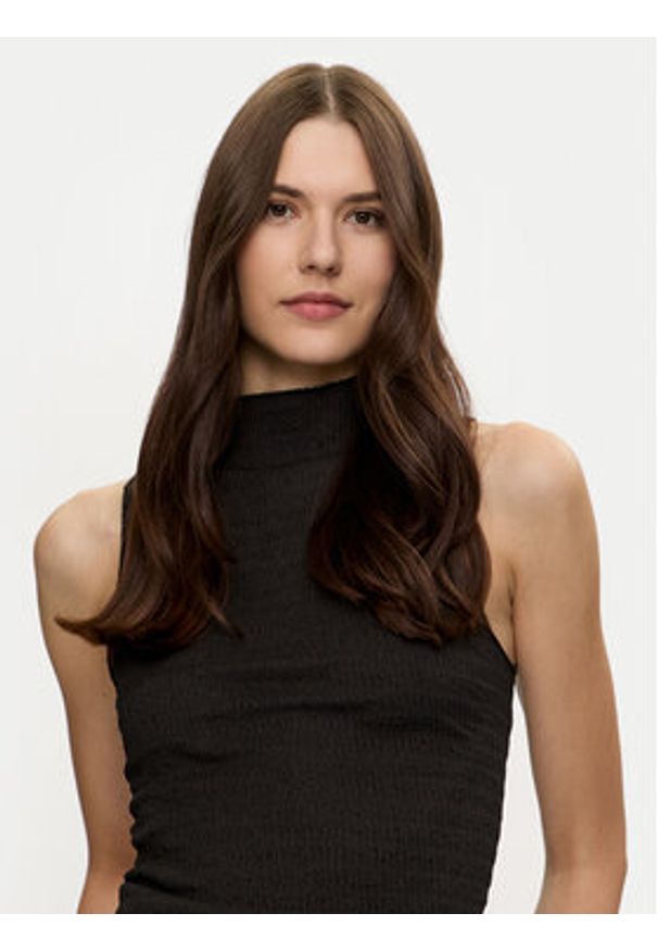 Brave Soul Bluzka LV-272CHASEBLK Czarny Slim Fit. Kolor: czarny. Materiał: syntetyk