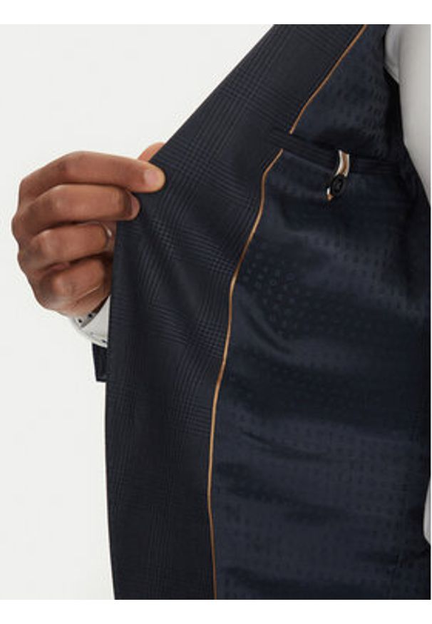 BOSS Garnitur H-Jeckson 50540757 Granatowy Regular Fit. Kolor: niebieski. Materiał: wełna