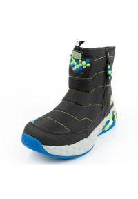 skechers - Śniegowce Skechers Jr 402216L/BBLM czarne. Zapięcie: zamek. Kolor: czarny. Materiał: futro, materiał. Szerokość cholewki: normalna. Sezon: zima