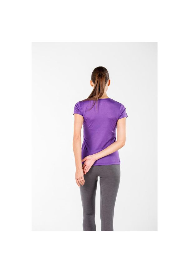WOOLONA - Koszulka turystyczna damska Woolona Pera 100% Merino. Kolor: fioletowy