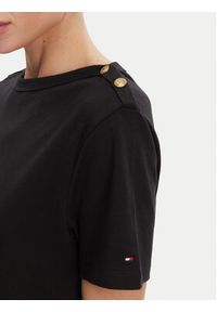 TOMMY HILFIGER - Tommy Hilfiger Bluzka WW0WW42907 Czarny Regular Fit. Kolor: czarny. Materiał: bawełna #5