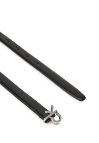 Calvin Klein Pasek Damski Ck Buckle Skinny Belt 1.5_Mono K60K612933 Czarny. Kolor: czarny. Materiał: skóra
