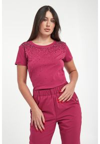 Liu Jo - T-shirt damski z cyrkoniami LIU JO #1