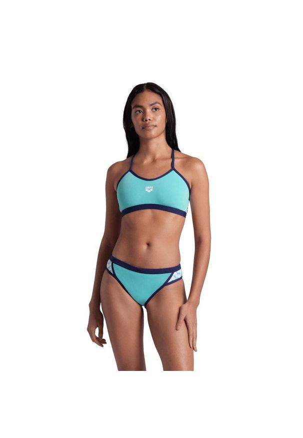 Strój kąpielowy damski dwuczęściowy sportowy na basen Arena Icons. Kolor: niebieski