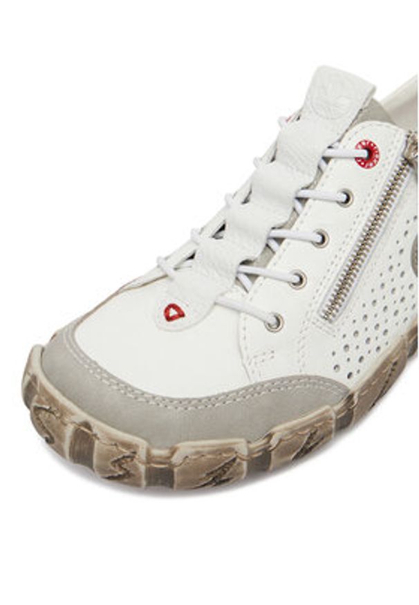 Rieker Półbuty L0355-80 Biały. Kolor: biały. Materiał: skóra