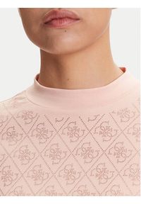 Guess T-Shirt W4BI26 J1314 Różowy Regular Fit. Kolor: różowy. Materiał: bawełna #3