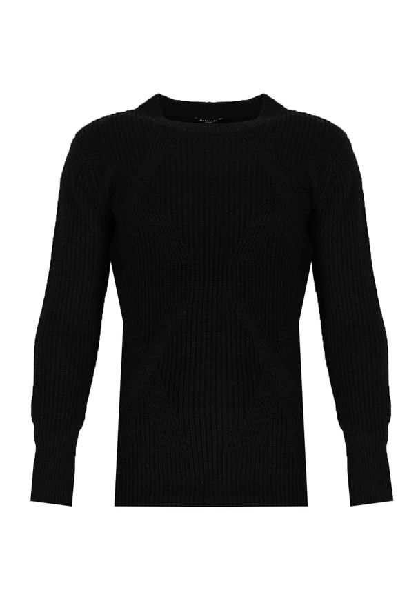 Marciano Guess Sweter "Megan" | 0BG505 5600Z | Megan | Mężczyzna | Czarny. Okazja: na co dzień. Kolor: czarny. Materiał: wełna, poliamid. Wzór: aplikacja, ze splotem. Styl: casual