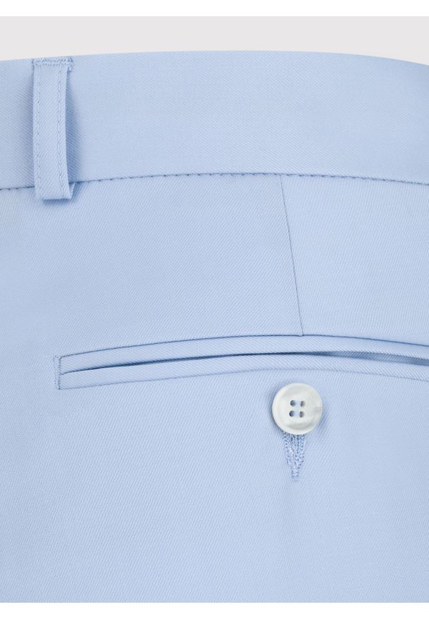 Pako Lorente - PAKO LORENTE - Błękitne wełniane spodnie ganiturowe. Kolor: niebieski. Materiał: wełna. Styl: elegancki, młodzieżowy