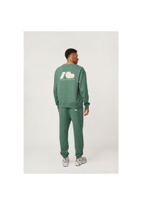 Spodnie Kubota ciemnozielone męskie. Kolor: zielony. Materiał: dresówka, bawełna #2