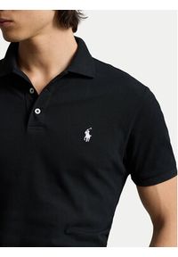 Polo Ralph Lauren Polo 710941439001 Czarny Custom Slim Fit. Typ kołnierza: polo. Kolor: czarny. Materiał: bawełna #4