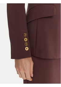 Elisabetta Franchi Marynarka GI-175-56E2 Bordowy Regular Fit. Kolor: czerwony. Materiał: syntetyk #5