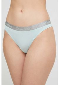 Calvin Klein Underwear stringi kolor turkusowy. Kolor: turkusowy