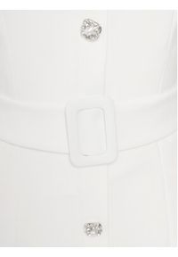 Nissa Sukienka koktajlowa RC14788 Biały Slim Fit. Kolor: biały. Materiał: syntetyk. Styl: wizytowy #7