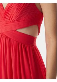Morgan Sukienka wieczorowa 251-RISSAL Koralowy Regular Fit. Kolor: pomarańczowy. Materiał: syntetyk. Styl: wizytowy #2