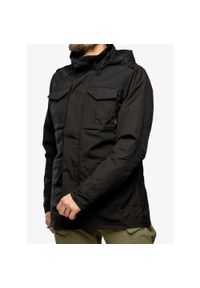 Kurtka bushcraft męska Helikon-Tex Covert M-65 Jacket. Kolor: czarny. Materiał: poliester, bawełna, elastan. Sport: turystyka piesza