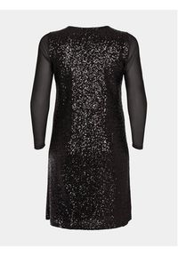 Zizzi Sukienka koktajlowa M59194B Czarny Regular Fit. Kolor: czarny. Materiał: syntetyk. Styl: wizytowy #5