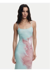 Desigual Sukienka letnia Lyon 25SWVK44 Turkusowy Regular Fit. Kolor: turkusowy. Materiał: syntetyk. Sezon: lato
