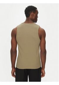 Hugo - HUGO Tank top Dapota 50542089 Brązowy Slim Fit. Kolor: brązowy. Materiał: bawełna