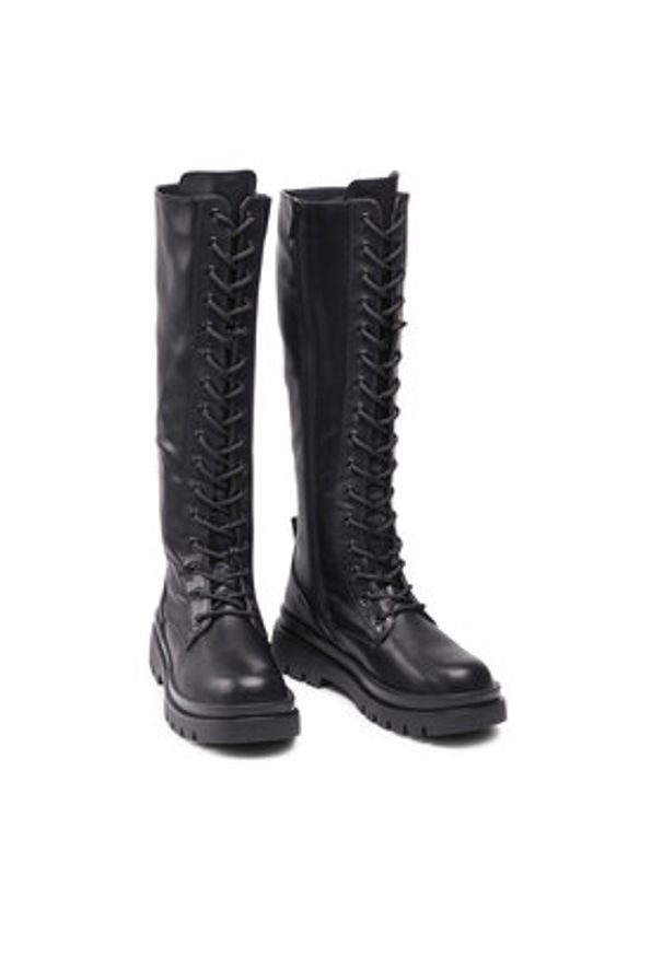 Jenny Fairy Kozaki WS2028-16 Czarny. Kolor: czarny. Materiał: skóra