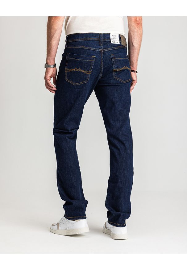 Męskie Spodnie Jeansowe Mustang Style Washington Straight Denim Blue 1017119 5000 901