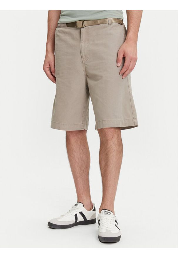 Jack & Jones - Jack&Jones Szorty materiałowe Towen 12273685 Beżowy Baggy Fit. Kolor: beżowy. Materiał: bawełna
