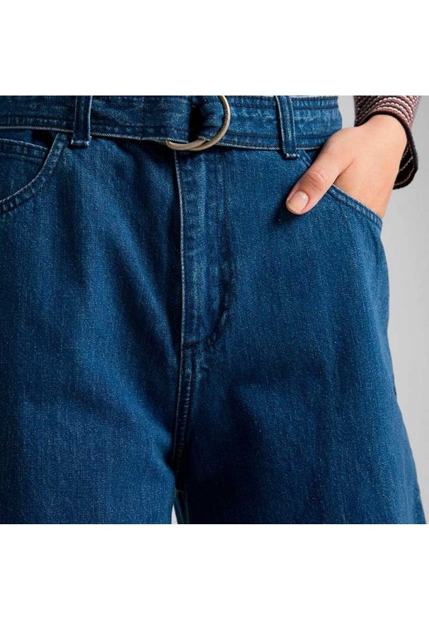 Lee - LEE BELTED HIGH WAIST STRAIGHT DAMSKIE SPODNIE JEANSOWE L30ZKEGT 112106903. Stan: podwyższony
