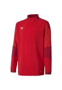 Puma Final21 Dziecięca Bluza - Oddychająca i Zrównoważona. Kolor: czerwony. Materiał: poliester