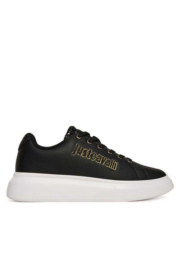 Just Cavalli Sneakersy 79RA3SB3 ZPB46 Czarny. Kolor: czarny. Materiał: skóra