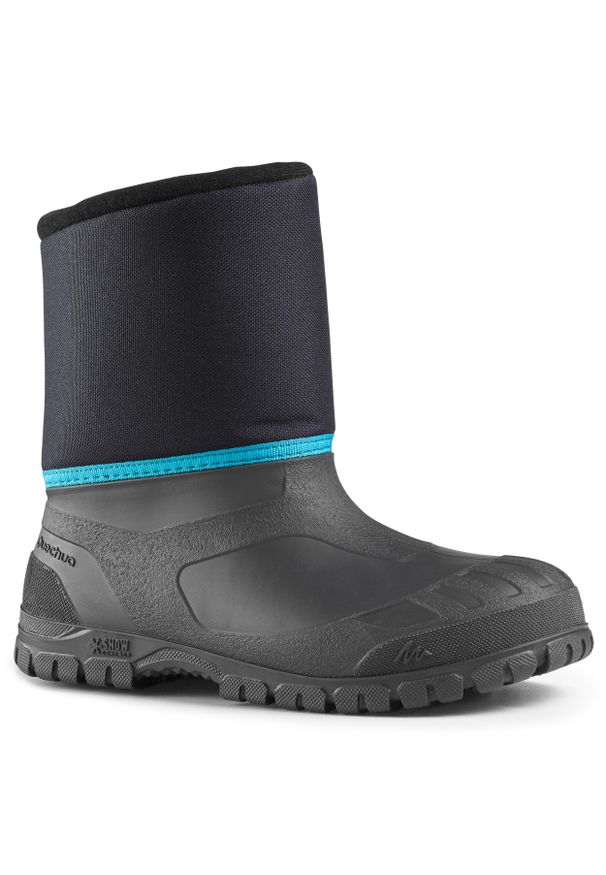 quechua - Buty turystyczne śniegowce dla dzieci Quechua SH100 Warm. Kolor: wielokolorowy, niebieski, turkusowy. Materiał: materiał. Szerokość cholewki: normalna. Sezon: zima