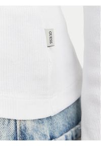 Guess Jeans Bluzka W6YP14 K3821 Biały Slim Fit. Kolor: biały. Materiał: bawełna #3