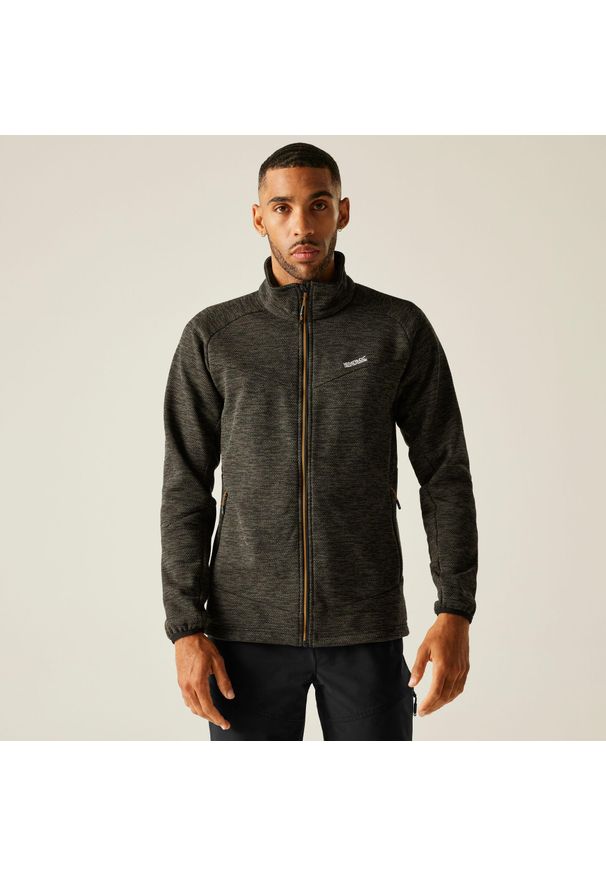 Regatta - Męski polar turystyczny Rivake z pełnym zamkiem błyskawicznym. Kolor: brązowy. Materiał: polar. Sport: turystyka piesza