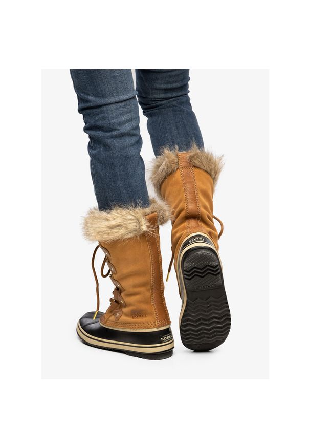 sorel - Buty zimowe damskie Sorel Joan of Arctic. Kolor: brązowy. Sezon: zima. Styl: sportowy