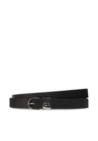 Calvin Klein Pasek Damski Ck Loop Rnd Buckle 2.5_Smooth K60K612936 Czarny. Kolor: czarny. Materiał: skóra #1