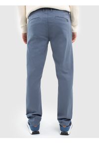 Big-Star - Spodnie chinosy męskie niebieskie Erhat 401. Kolor: niebieski. Materiał: tkanina. Styl: klasyczny