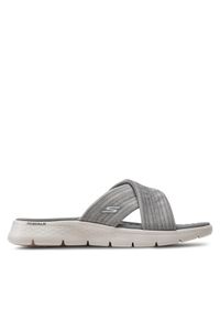 skechers - Skechers Klapki Go Walk Flex Sandal-Impressed 141420/GRY Szary. Kolor: szary. Materiał: materiał