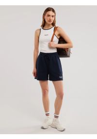 Big-Star - Szorty damskie dresowe granatowe Arisala 403. Okazja: do domu. Kolor: niebieski. Materiał: dresówka. Wzór: haft, ze splotem. Styl: klasyczny, sportowy #5
