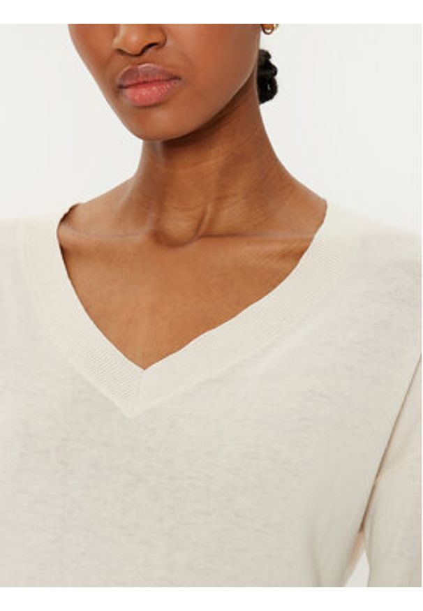 Weekend Max Mara Sweter Rania 2515361051 Écru Regular Fit. Materiał: bawełna