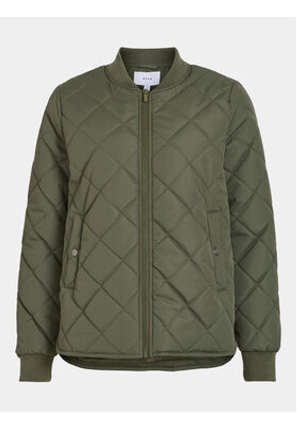 Vila Kurtka bomber Mone 14092203 Zielony Regular Fit. Kolor: zielony. Materiał: syntetyk