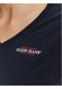 Guess Jeans T-Shirt W4YI23 J1314 Granatowy Slim Fit. Kolor: niebieski. Materiał: bawełna #5