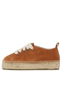 Manebi Espadryle Lace-Up Espadrilles R 3.9 E0 Brązowy. Kolor: brązowy. Materiał: skóra, zamsz #3