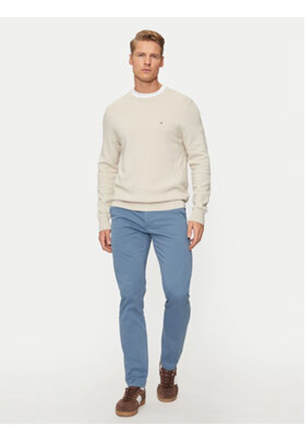 BOSS - Boss Chinosy 50510933 Niebieski Slim Fit. Kolor: niebieski. Materiał: bawełna