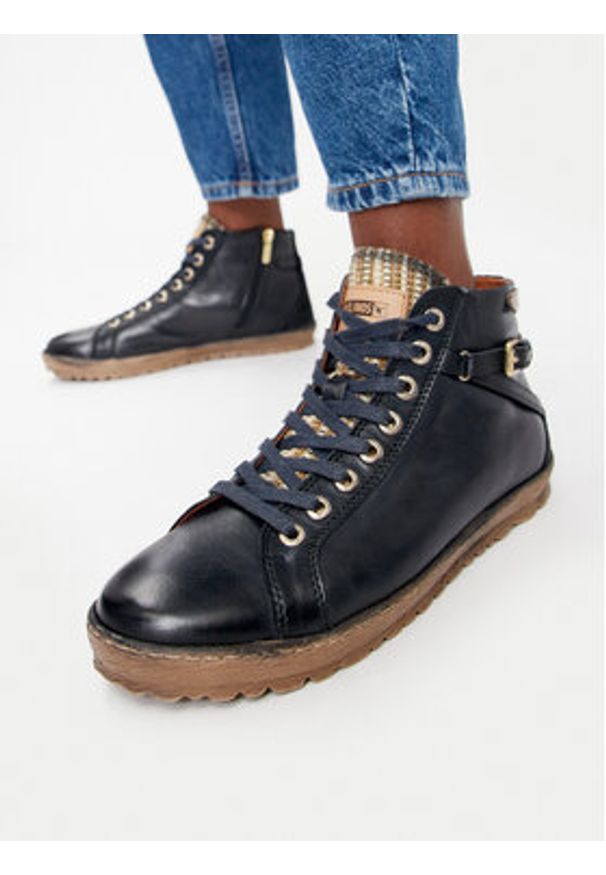 Pikolinos Trzewiki 901-7312C6 Granatowy. Kolor: niebieski. Materiał: skóra