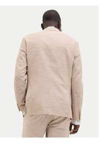 Jack & Jones - Jack&Jones Marynarka Riviera 12228721 Beżowy Slim Fit. Kolor: beżowy. Materiał: bawełna #4