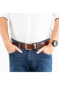 Tom Tailor - TOM TAILOR MĘSKI PASEK SKÓRZANY KLASYCZNY SKÓRA TG1068L89/690 40mm Gürtel Q.6789 0690 DARKBROWN. Materiał: skóra. Wzór: paski. Styl: klasyczny #9