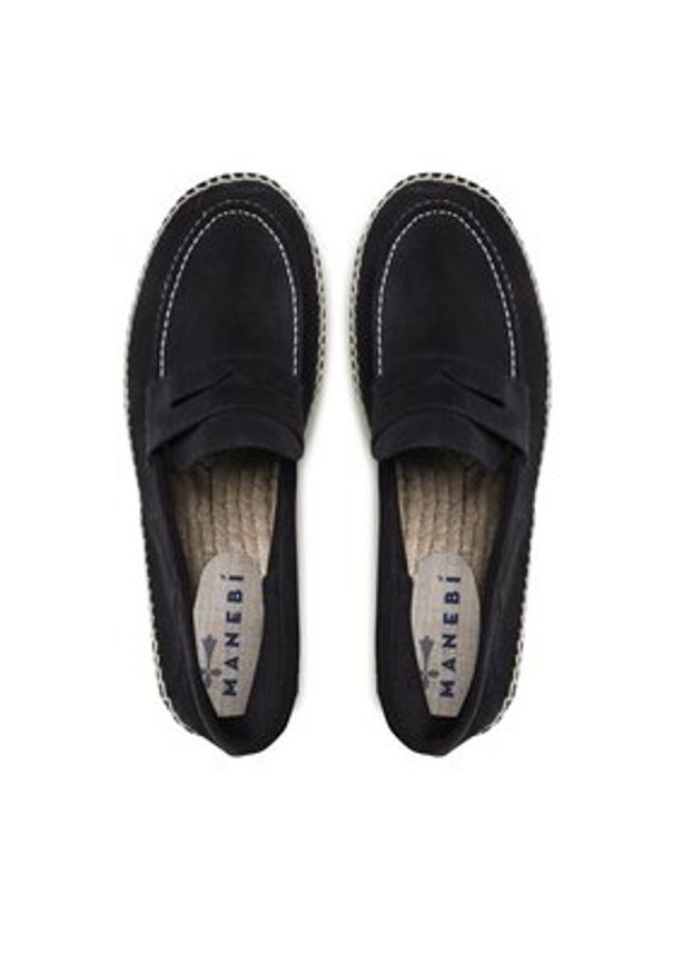 Manebi Espadryle Loeafers Espadrilles K 1.5 Granatowy. Kolor: niebieski. Materiał: zamsz, skóra