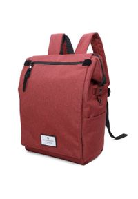 Plecak damski czerwony LuluCastagnette NELL BORDEAUX. Kolor: czerwony. Materiał: materiał. Styl: sportowy