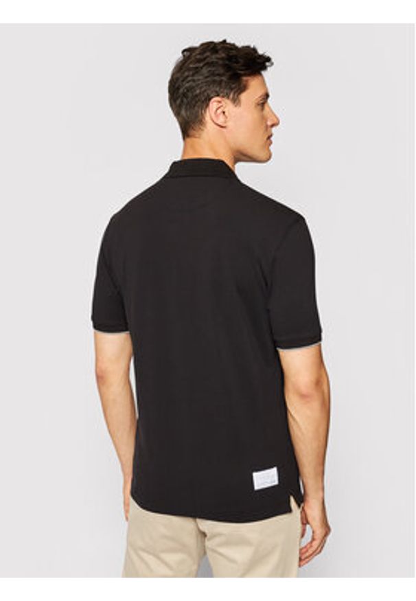 La Martina Polo CCMP01 PK001 Czarny Regular Fit. Typ kołnierza: polo. Kolor: czarny. Materiał: bawełna
